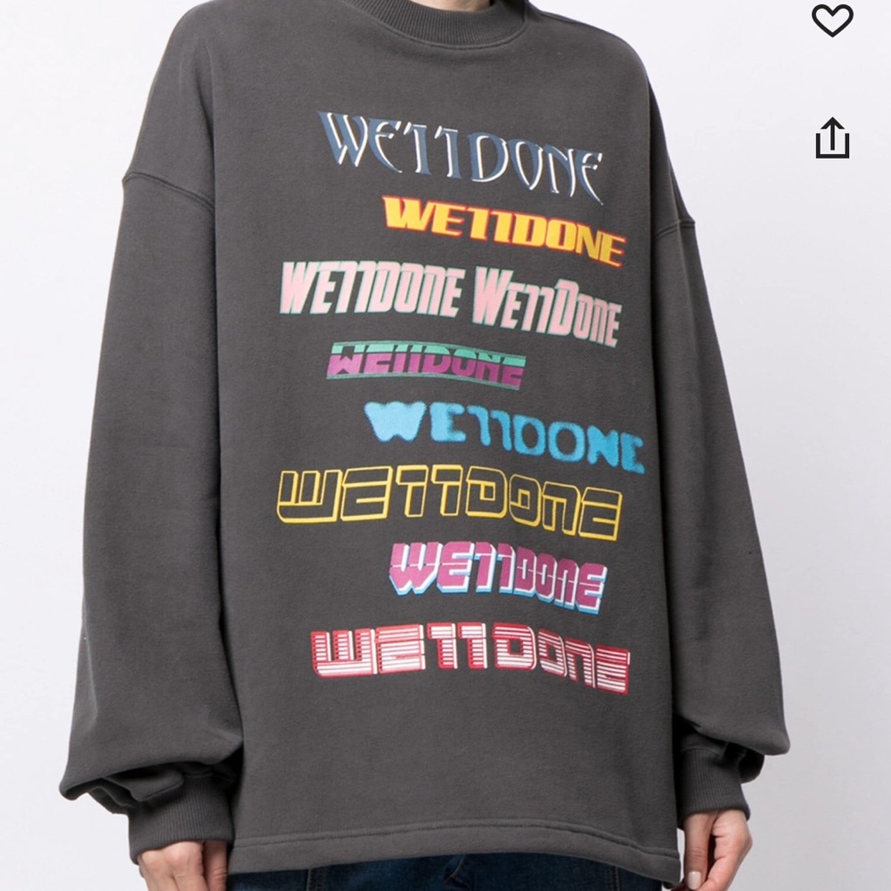 We11done oversized logo sweatshirt